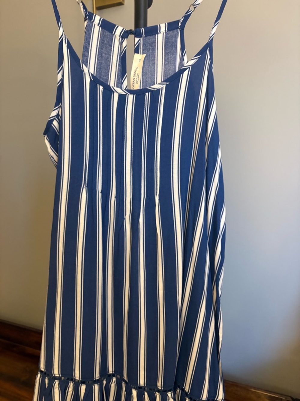 Ocean Drive Blue and White Vertical Stripe Dress - Picture 2 of 6